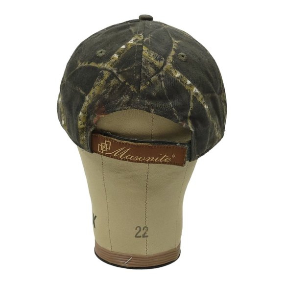 Huttig Building Product Mossy Oak Masonite Camo Strapback Cap Trucker Hunter Hat - Picture 4 of 12